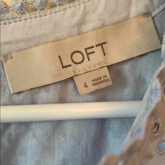 Loft eyelet sky blue shift dress - Picture 5 of 7